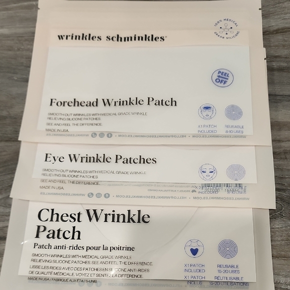 Wrinkles Schminkles Beginners Bundle - Forehead, Chest, And Eye Wrinkle Patches. - Picture 1 of 5